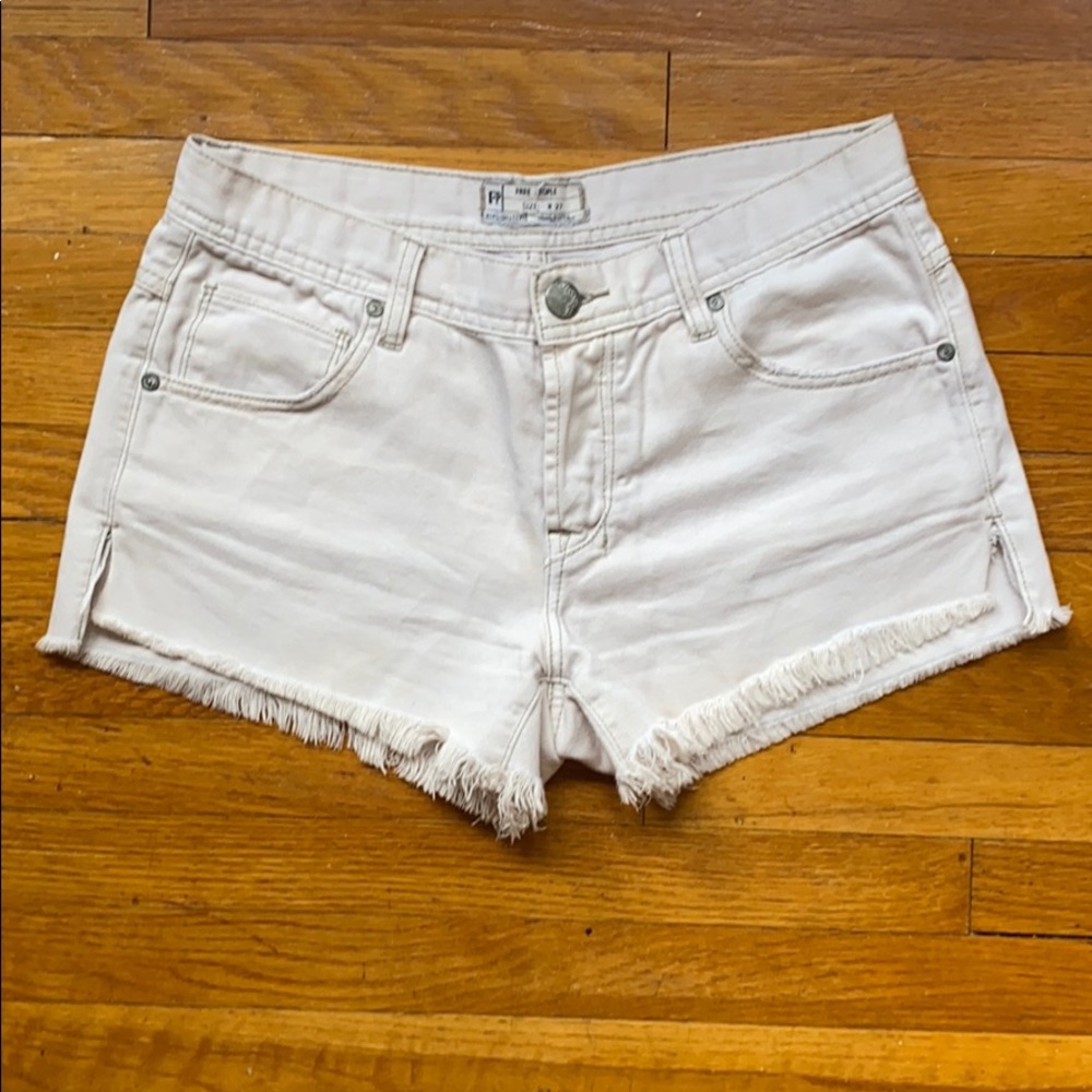 Free People off white jean shorts 27